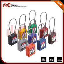 Elecpopular New Steel Long Shackle Lockout Keyed to Differ ABS Red Safety Padlock